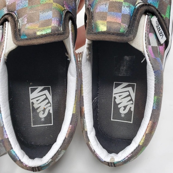 Vans Off The Wall Multicolored Checkered Slip On Skate Sneaker Shoes - Picture 4 of 10